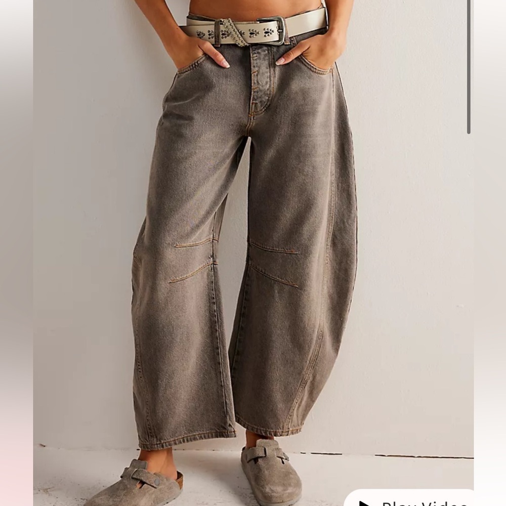 Free People Barrel Jeans